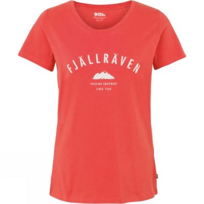 Playeras Fjallraven Trekking Equipment Mujer - Coral / Blancas - Chile EQU724963